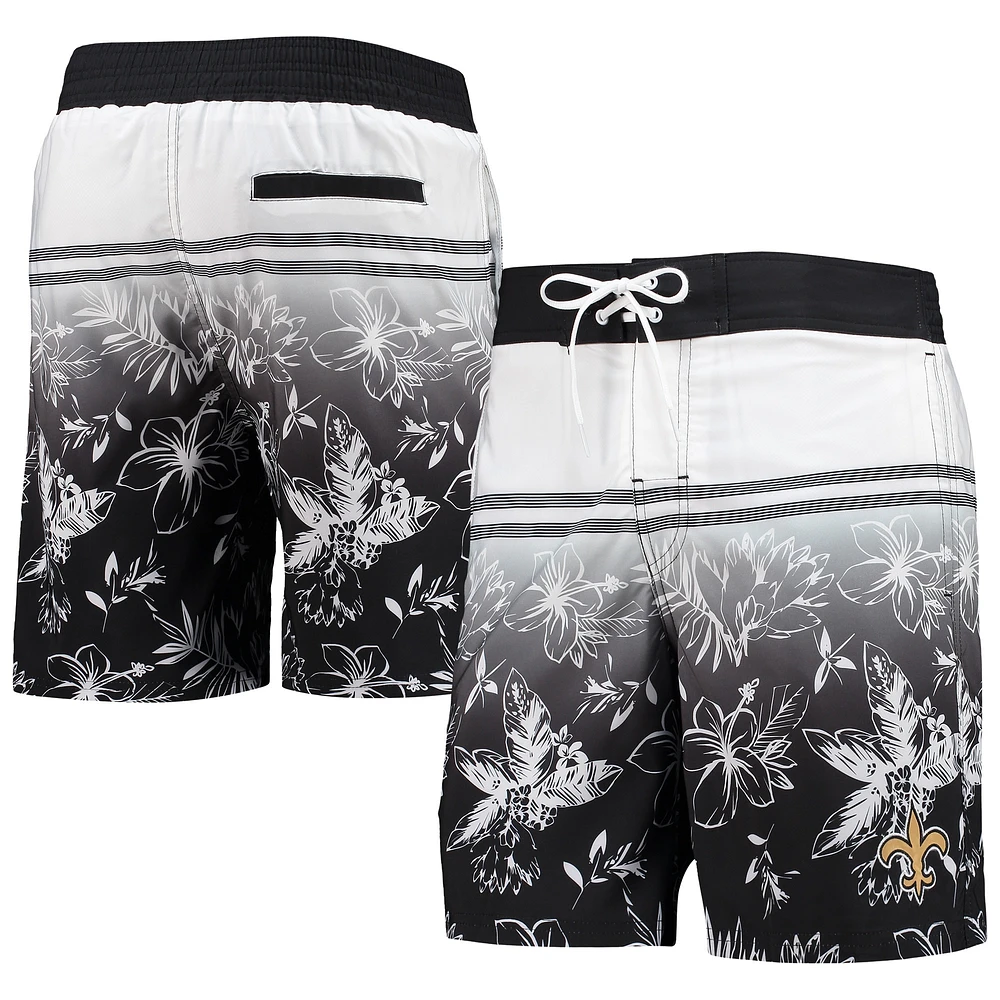 Men's G-III Sports by Carl Banks Black New Orleans Saints Island Volley Swim Shorts