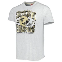 Men's Homage Ash New Orleans Saints Champs Hyper Local Tri-Blend T-Shirt