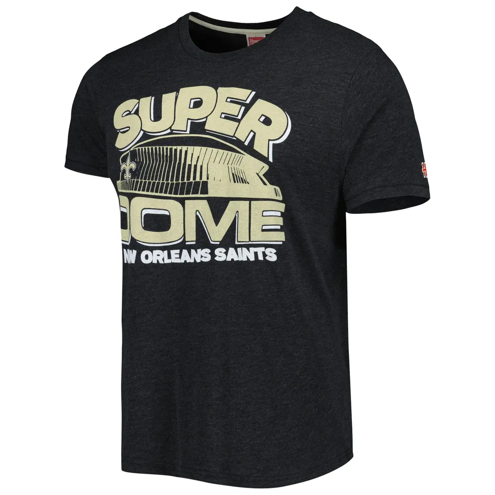 T-shirt Homage Black New Orleans Saints Superdome Hyper Local triple mélange pour homme