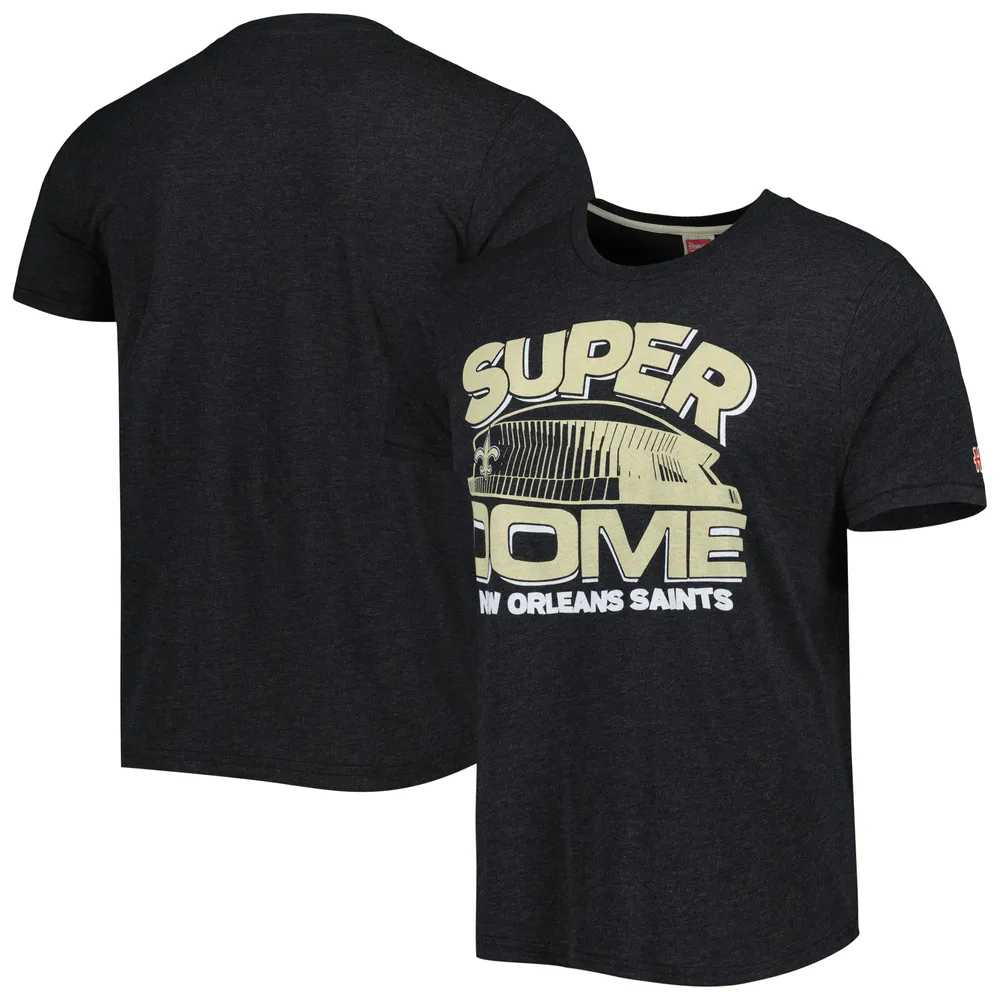 T-shirt Homage Black New Orleans Saints Superdome Hyper Local triple mélange pour homme