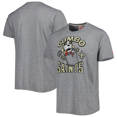 New Orleans Saints Homage Gumbo Hyper Local Tri-Blend T-Shirt - Gray