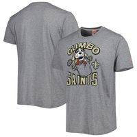 Men's Homage Gray New Orleans Saints Gumbo Hyper Local Tri-Blend T-Shirt