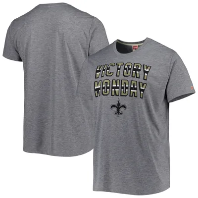 New Orleans Saints Homage Victory Monday Tri-Blend T-Shirt - Gray