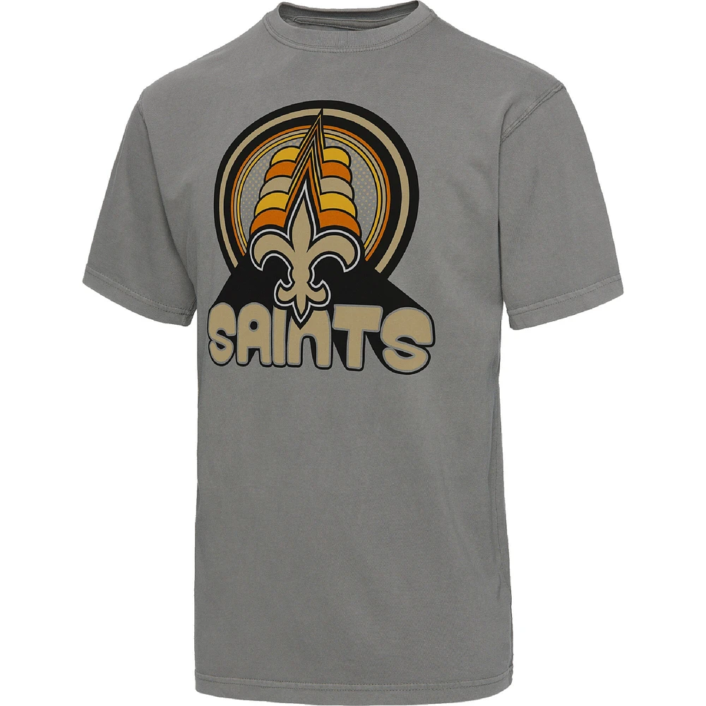 T-shirt Junk Food Graphite New Orleans Saints Wonderland Infinity Vibe pour hommes