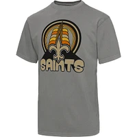 Men's Junk Food Graphite New Orleans Saints Wonderland Infinity Vibe T-Shirt