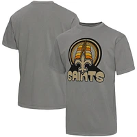 T-shirt Junk Food Graphite New Orleans Saints Wonderland Infinity Vibe pour hommes