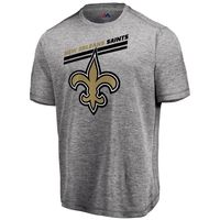 Men's Majestic Heathered Gray New Orleans Saints Showtime Pro Grade Cool Base T-Shirt