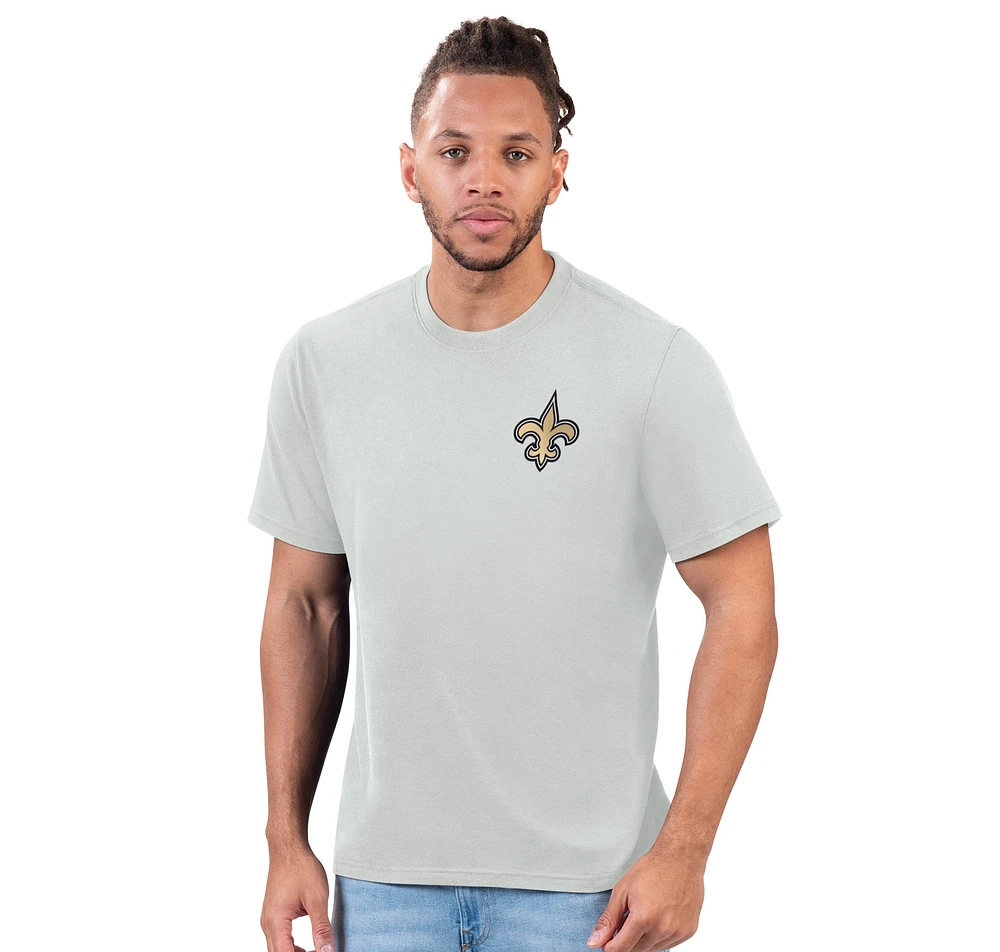 T-shirt gris Margaritaville pour homme des New Orleans Saints Wastin' Away