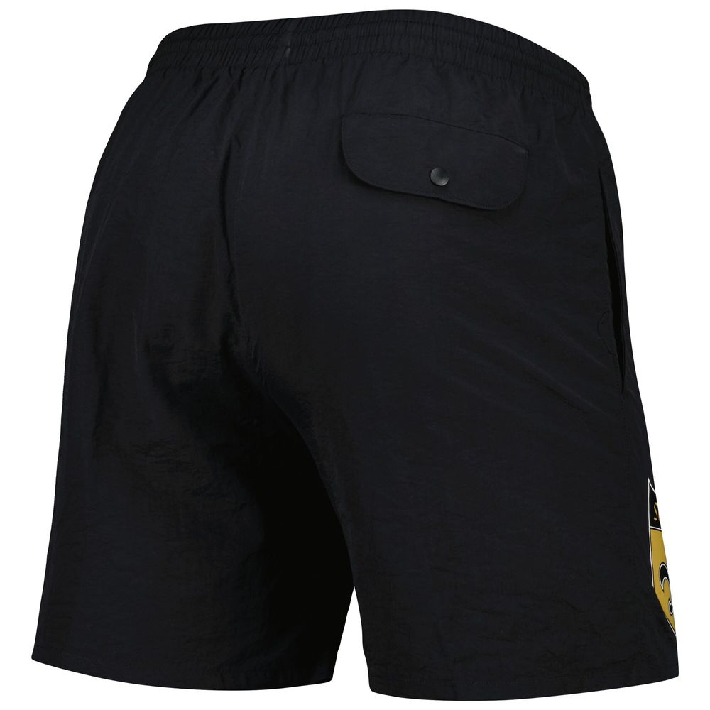 Men's Mitchell & Ness Black New Orleans Saints Team Essentials Nylon Shorts