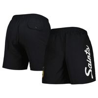 Men's Mitchell & Ness Black New Orleans Saints Team Essentials Nylon Shorts