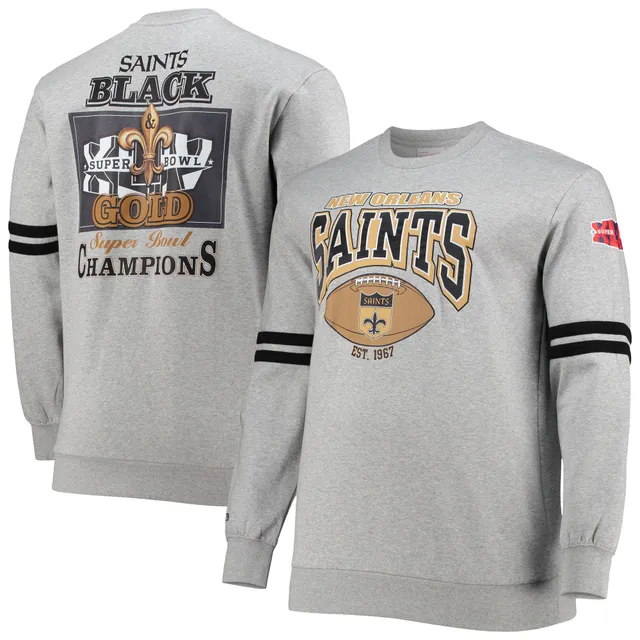 Men's Mitchell & Ness Heathered Gray New England Patriots Big