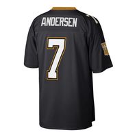 Men's Mitchell & Ness Morten Andersen Black New Orleans Saints Retired Player Legacy Replica Jersey