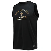 Débardeur MSX by Michael Strahan noir New Orleans Saints Rebound pour hommes