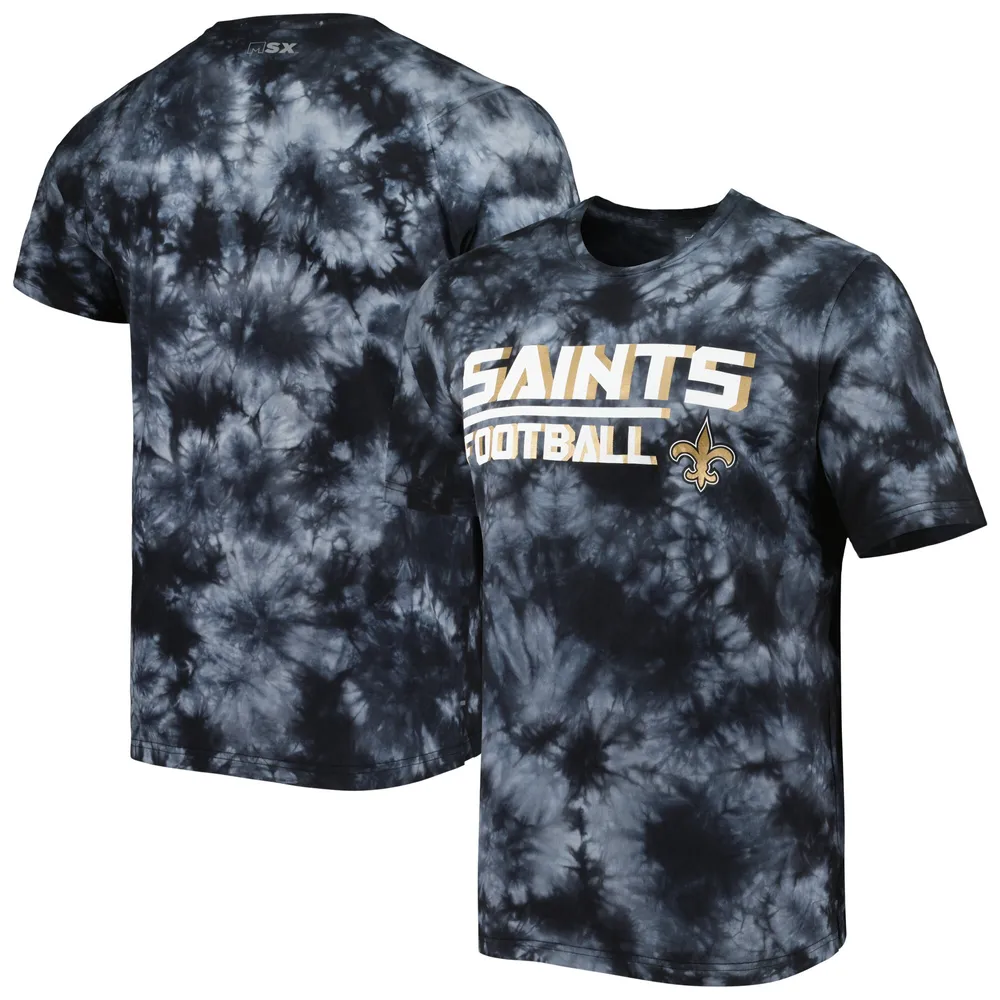 Youth Black New Orleans Saints Team Tie-Dye T-Shirt