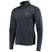 Sweat à capuche demi-glissière MSX by Michael Strahan Charcoal New Orleans Saints pour homme