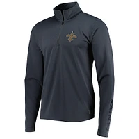 Men's MSX by Michael Strahan Charcoal New Orleans Saints Half-Zip Pullover