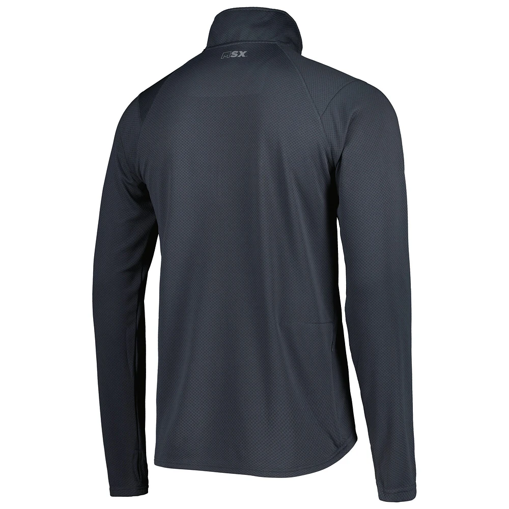Men's MSX by Michael Strahan Charcoal New Orleans Saints Half-Zip Pullover