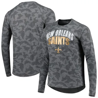 New Orleans Saints MSX by Michael Strahan Performance Camo Long Sleeve T-Shirt - Gray