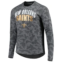 T-shirt à manches longues camouflage MSX by Michael Strahan New Orleans Saints pour homme