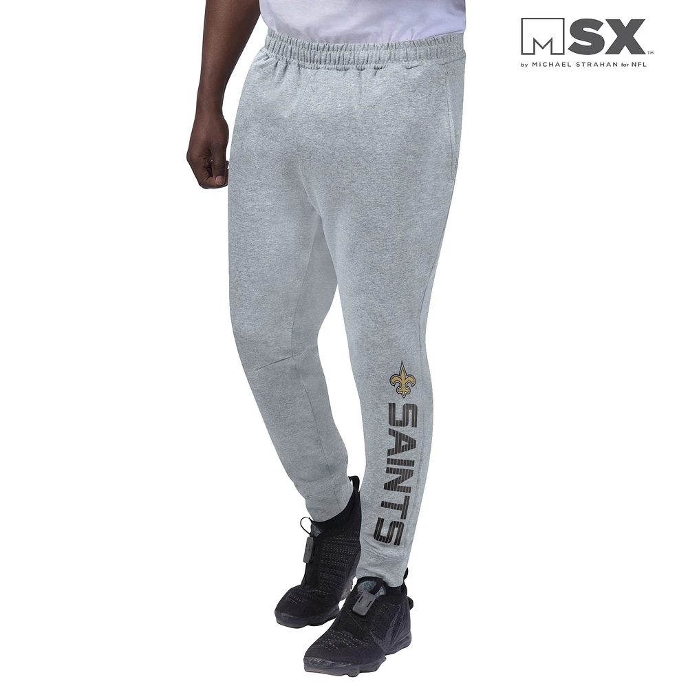 Pantalon de jogging MSX by Michael Strahan gris chiné New Orleans Saints pour homme