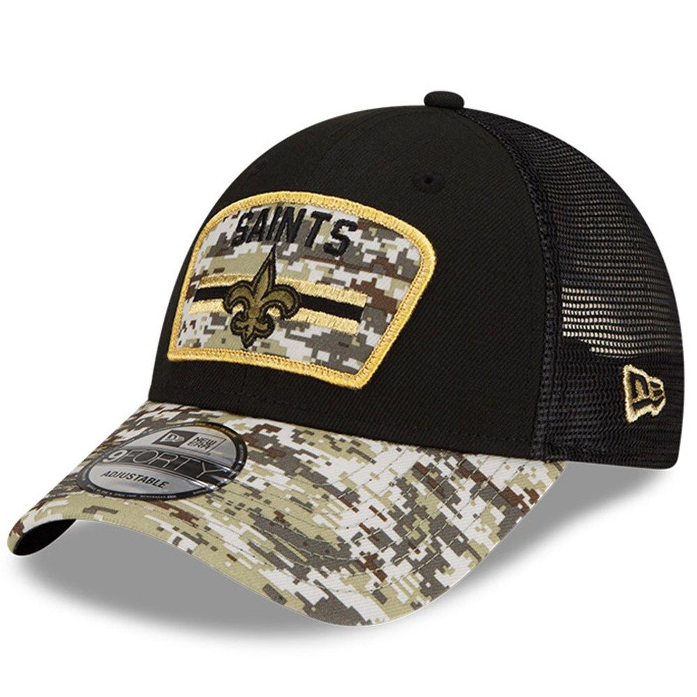 Men's New Era Black/Camo Orleans Saints 2021 Salute To Service