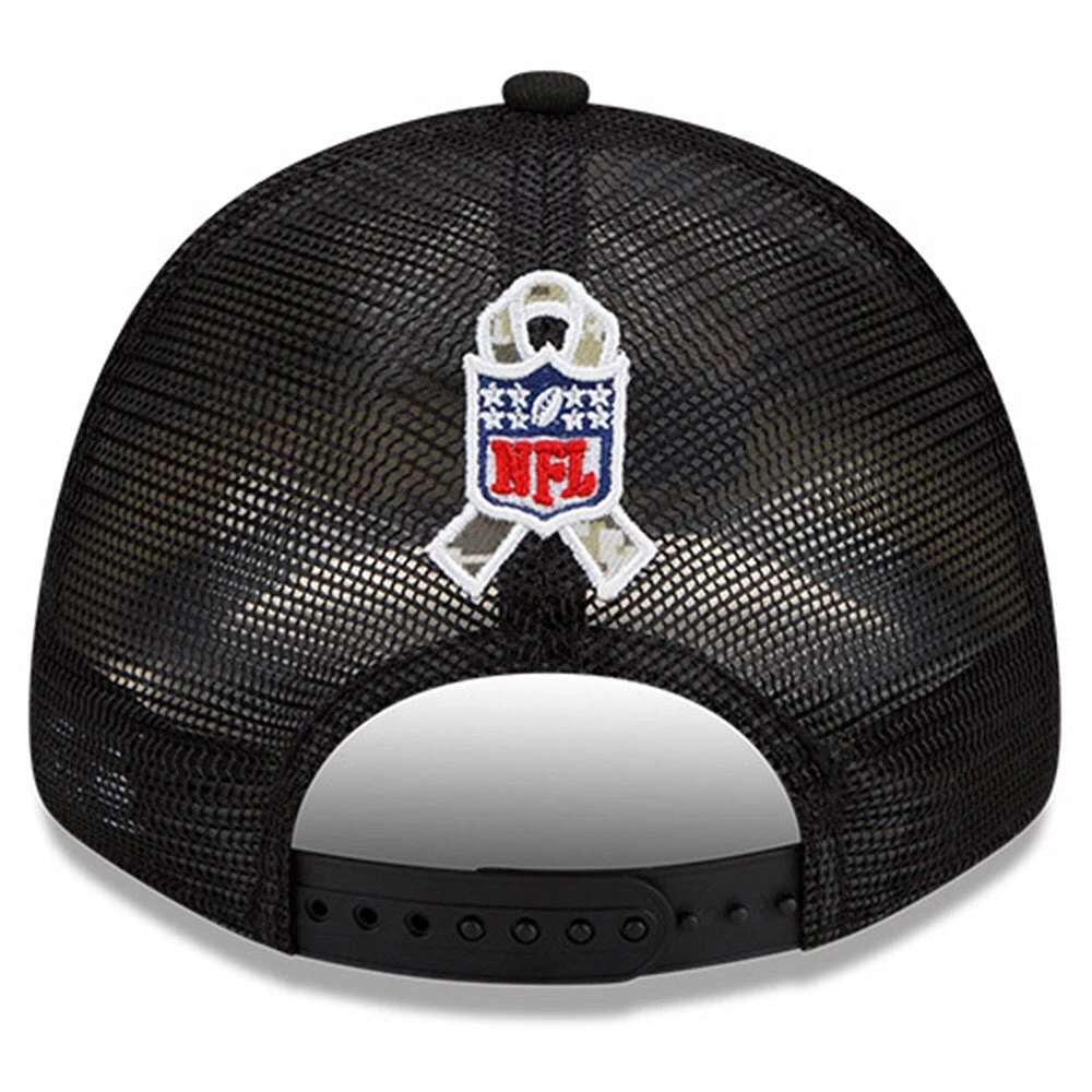 Men's New Era Black/Camo New Orleans Saints 2021 Salute To Service - Trucker 9FORTY Snapback Adjustable Hat