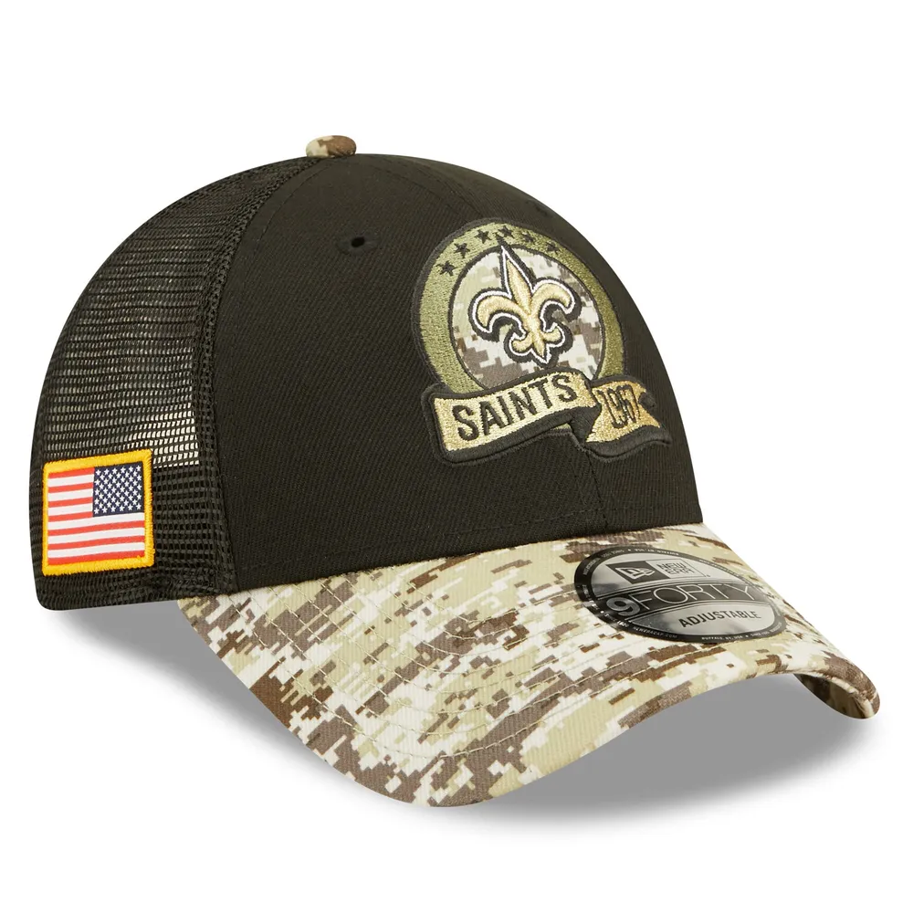 Lids New Orleans Saints New Era 2022 Salute To Service 9FORTY Snapback  Trucker Hat - Black/Camo