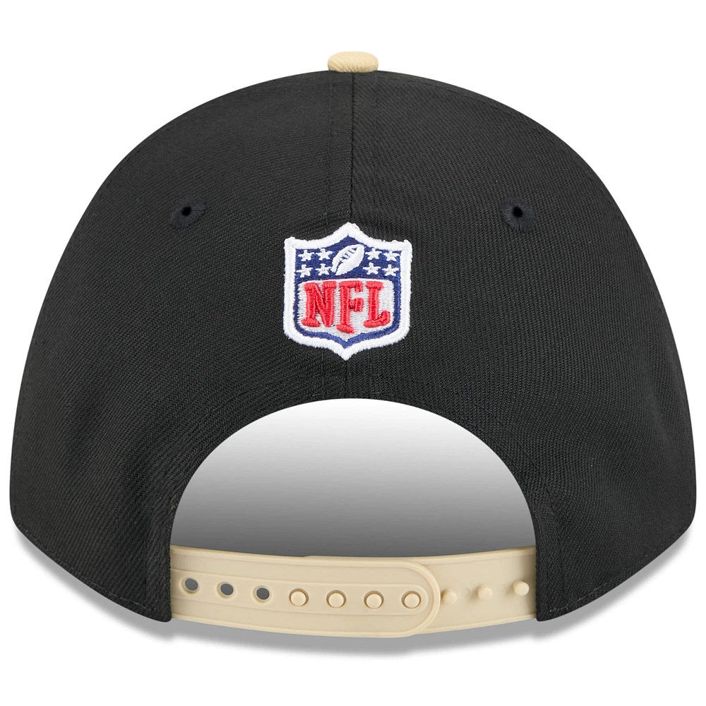 Men's New Era Black/Gold New Orleans Saints 2025 NFL Draft 9FORTY M-Crown A-Frame Adjustable Hat