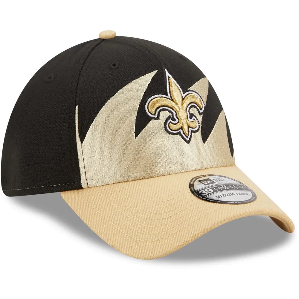 New Era pour hommes Orleans Saints Surge 39THIRTY Noir/Or - Casquette Flex