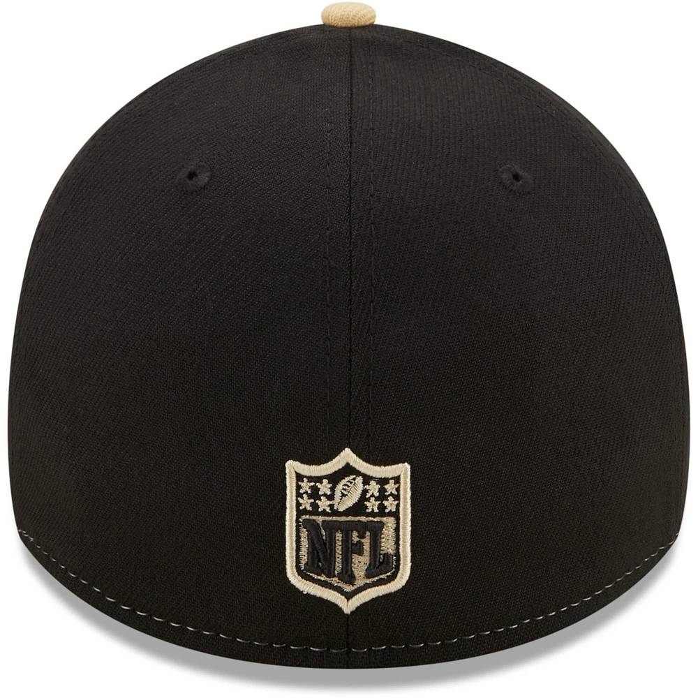 Men's New Era Black/Gold Orleans Saints Surge 39THIRTY - Flex Hat