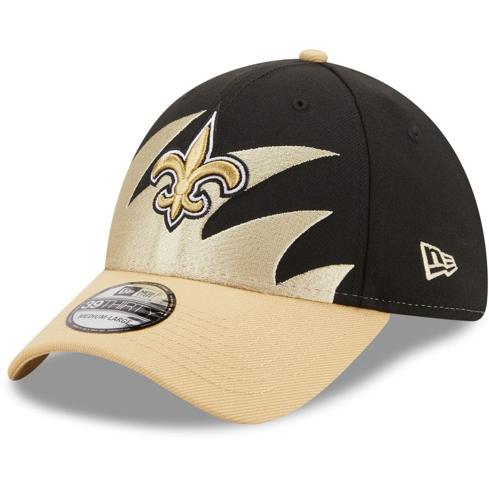 Men's New Era Black/Gold Orleans Saints Surge 39THIRTY - Flex Hat