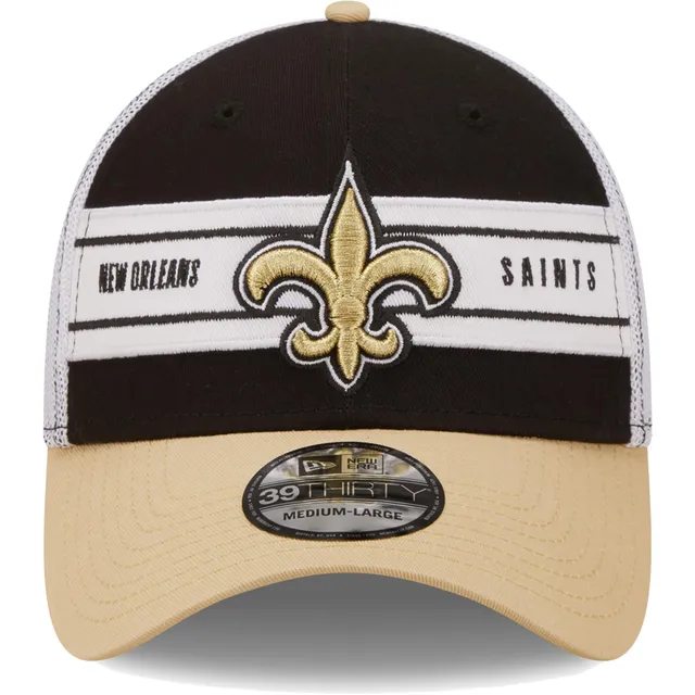 New Orleans Saints New Era Black/Gold 39Thirty Flex-Fit Hat