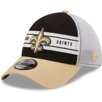 Men's New Era Black/Gold Orleans Saints Team Banded 39THIRTY - Flex Hat