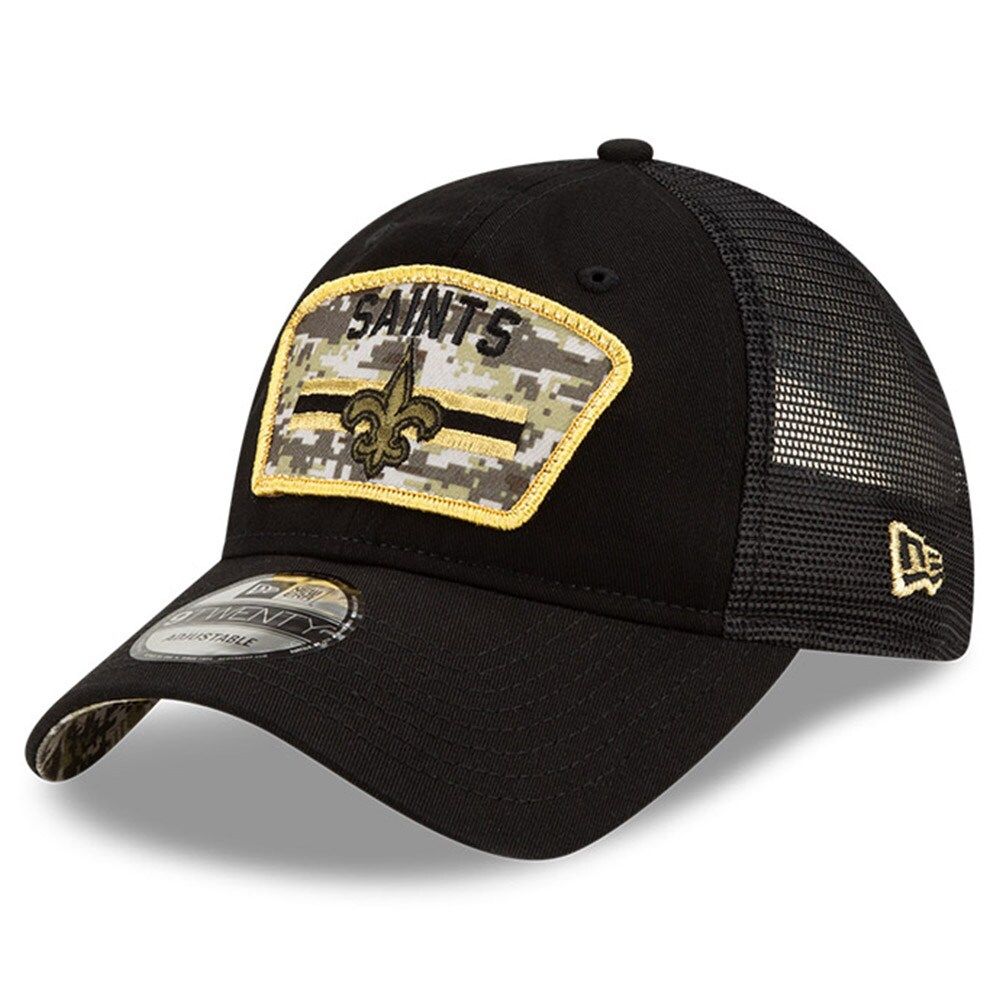 Men's New Era Black/Camo New Orleans Saints 2021 Salute To Service