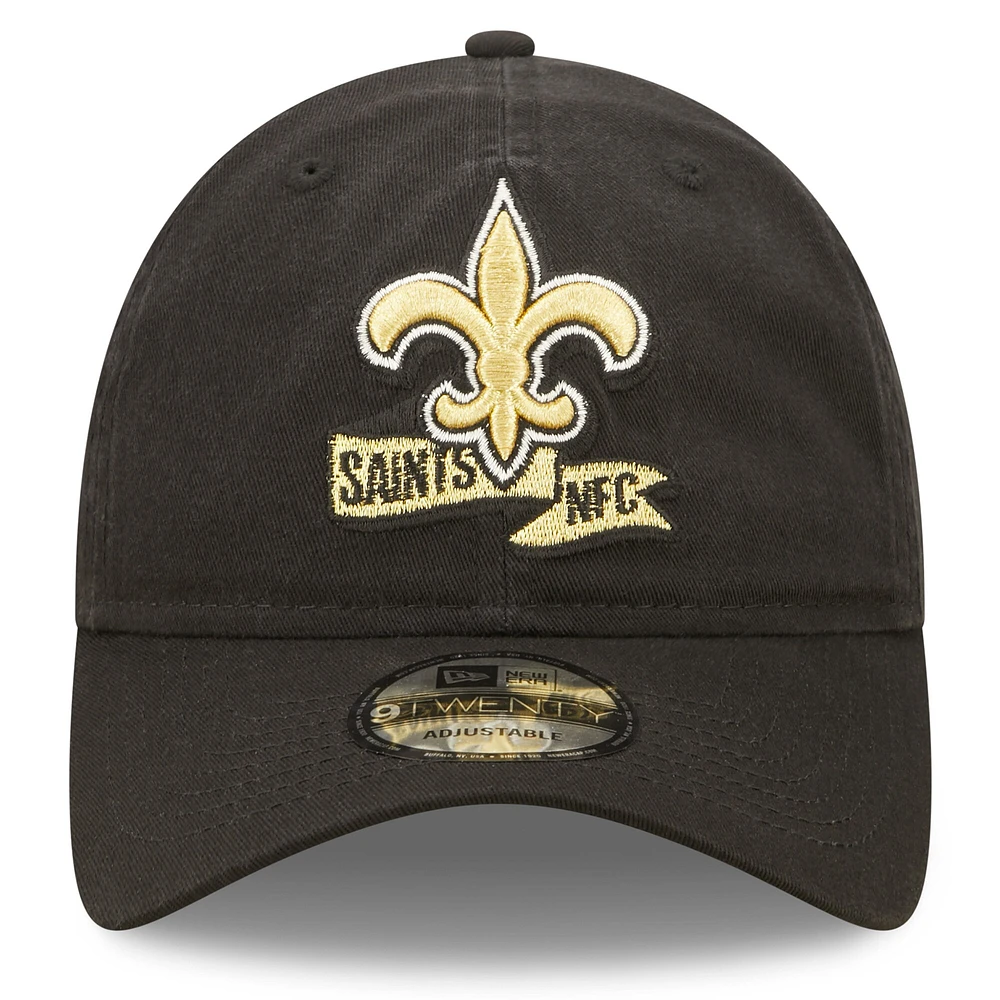 New Era pour homme New Orleans Saints 2022 Sideline - Casquette réglable couleur équipe 9TWENTY