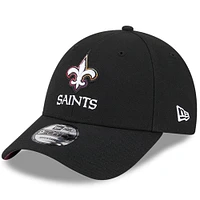 Casquette réglable New Era noire New Orleans Saints 2023 NFL Crucial Catch 9FORTY pour homme