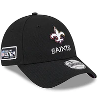 Casquette réglable New Era noire New Orleans Saints 2023 NFL Crucial Catch 9FORTY pour homme