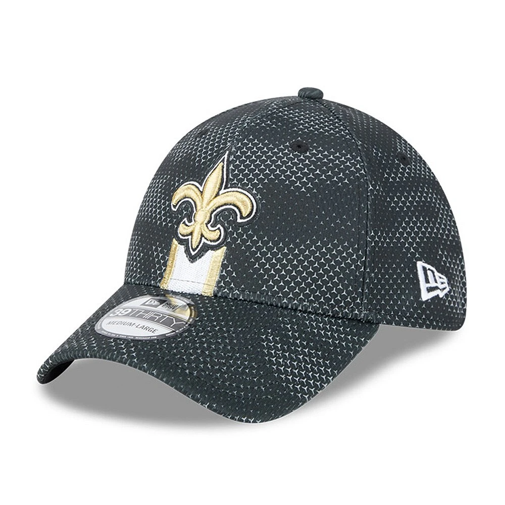 Casquette flexible New Era Orleans Saints 2024 Sideline 39THIRTY pour hommes, noire