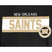 T-shirt New Era noir à imprimé haute densité Orleans Saints 3rd Down pour homme