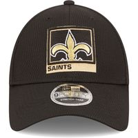 Men's New Era Black New Orleans Saints A-Frame - 9FORTY Snapback Hat