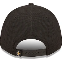 Men's New Era Black New Orleans Saints A-Frame - 9FORTY Snapback Hat