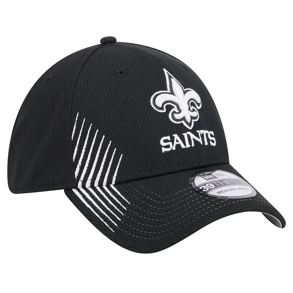 Men's New Era Black Orleans Saints Active 39THIRTY Flex Hat