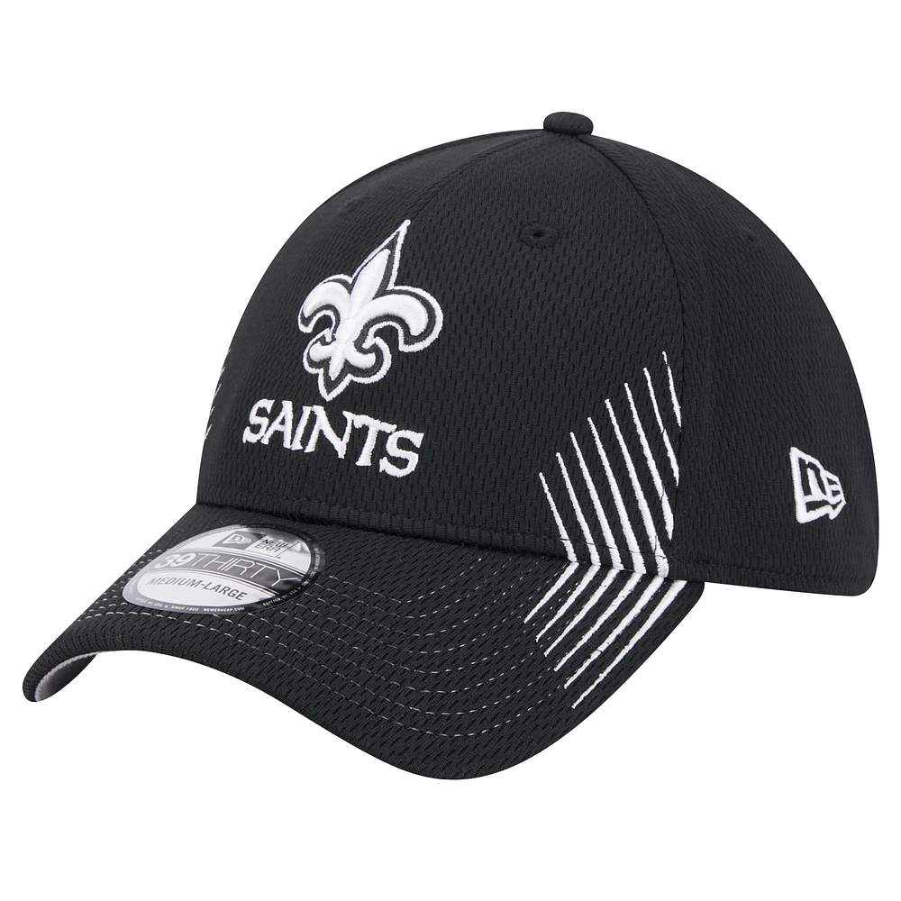 Men's New Era Black Orleans Saints Active 39THIRTY Flex Hat