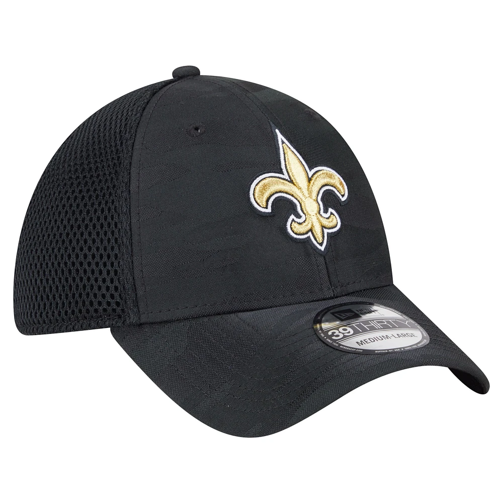 Men's New Era Black Orleans Saints Active Camo 39THIRTY Flex Hat