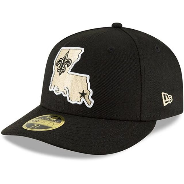 Casquette ajustée 59FIFTY à profil bas Omaha New Orleans Saints pour homme Era noire