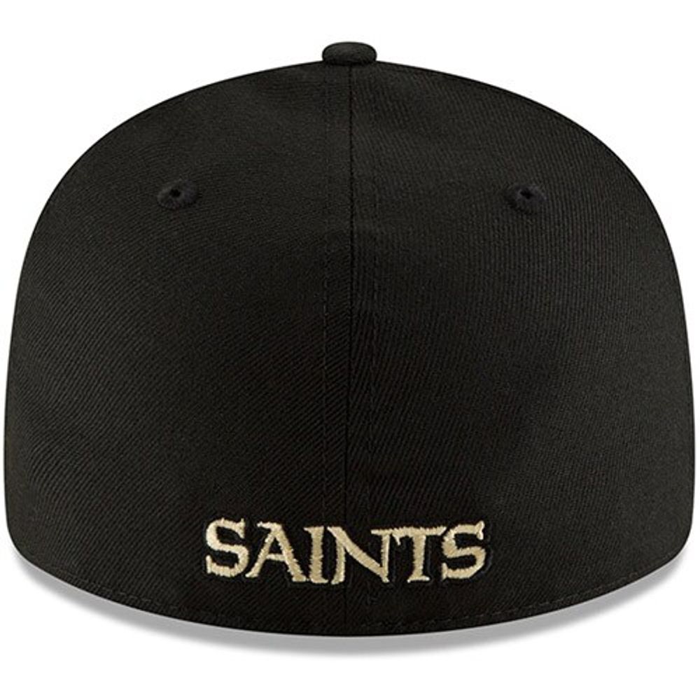 Men's New Era Black Orleans Saints Alternate Logo Omaha Low Profile 59FIFTY Fitted Hat