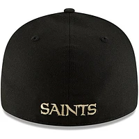 Men's New Era Black Orleans Saints Alternate Logo Omaha Low Profile 59FIFTY Fitted Hat