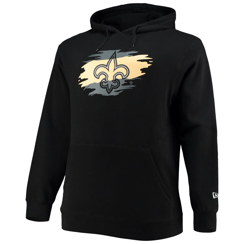 Men's New Era Black Orleans Saints Big & Tall Primary Logo Pullover Hoodie