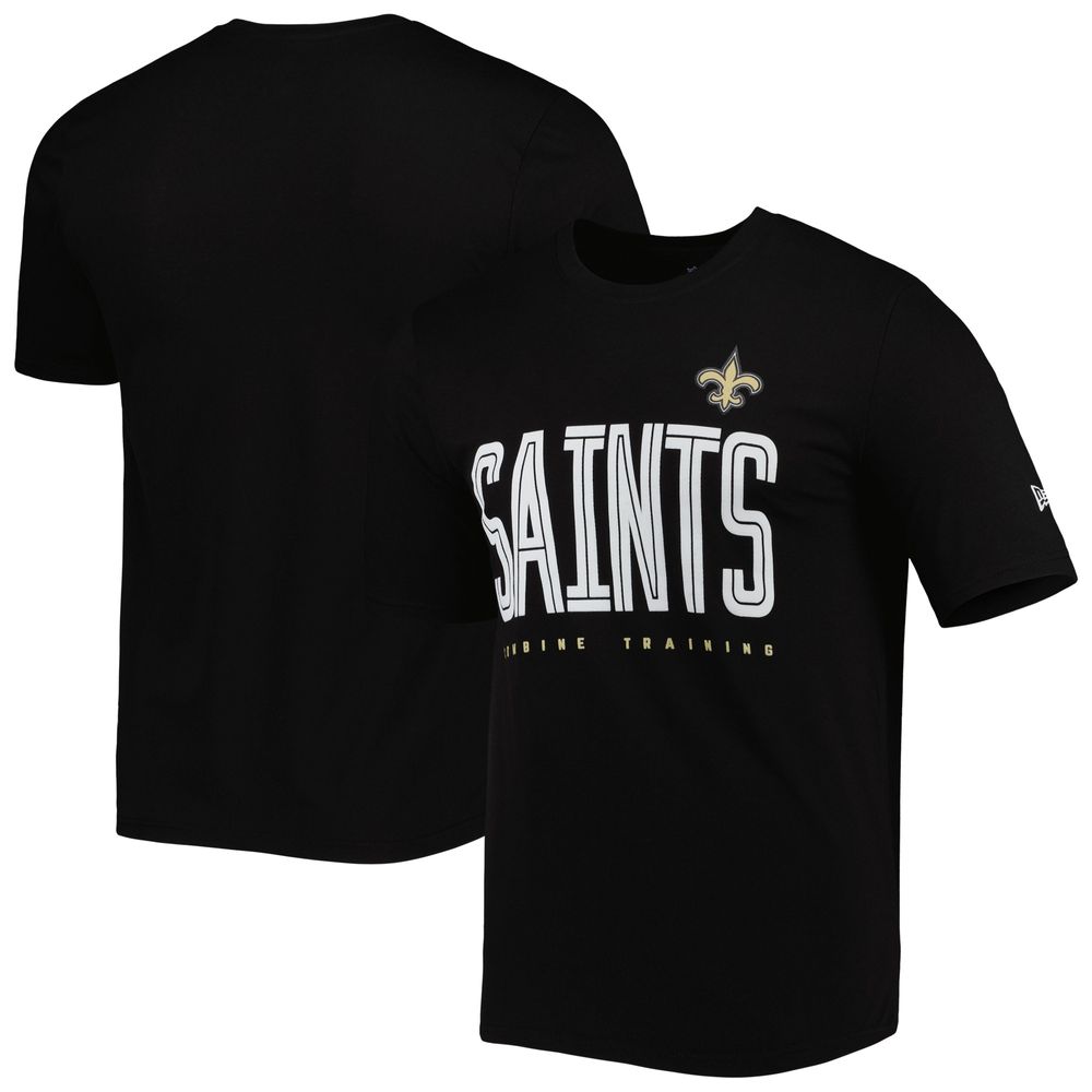 Men's New Era Black Orleans Saints Combine Authentic Training Huddle Up T-Shirt