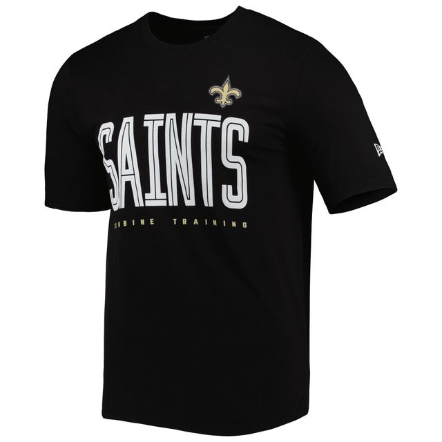 OST SAINT BLACK NFL 22 HUDDLE UP SS DRI TEK CTN TEE TEEMENSCR